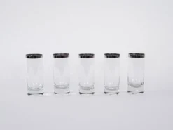 Ensemble de verres, style Hollywood Regency, années 1970, fabriqué en Italie.