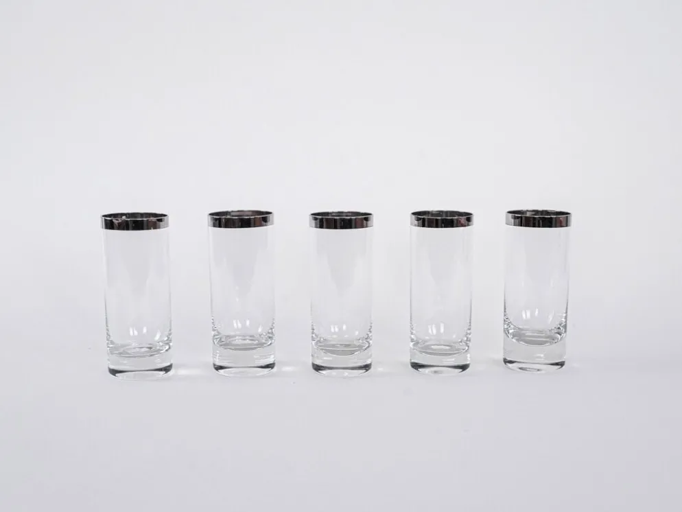 Ensemble de verres, style Hollywood Regency, années 1970, fabriqué en Italie.