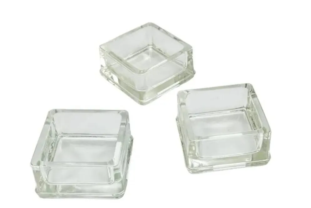Ensemble de 3 vide-poches en verre par Le Corbusier et Perriand pour Lumax