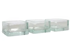 Ensemble de 3 vide-poches en verre par Le Corbusier et Perriand pour Lumax