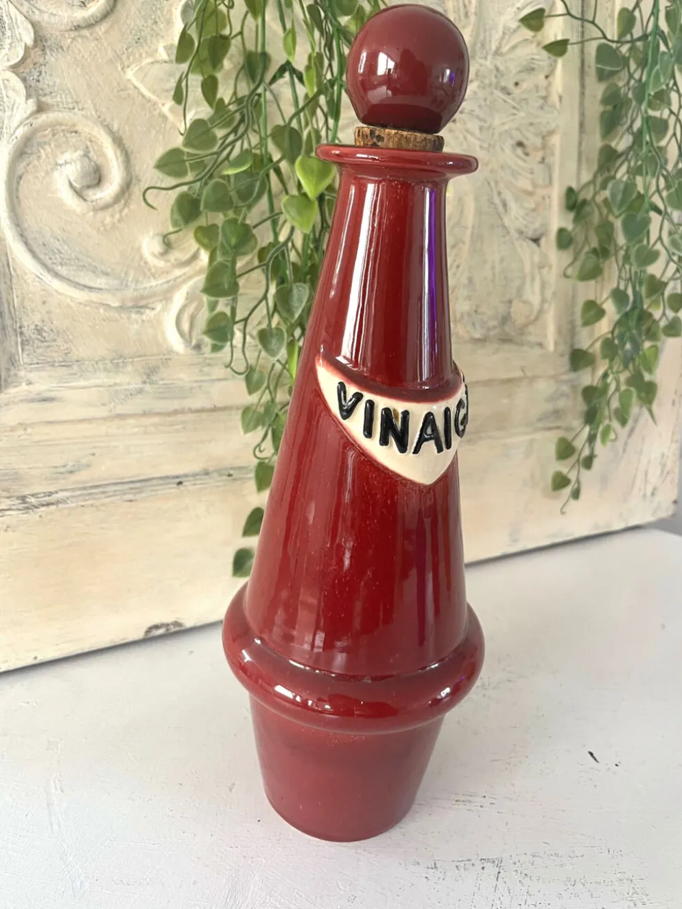 Ensemble de vinaigrette en céramique français des années 1950, style Pol Chambost.