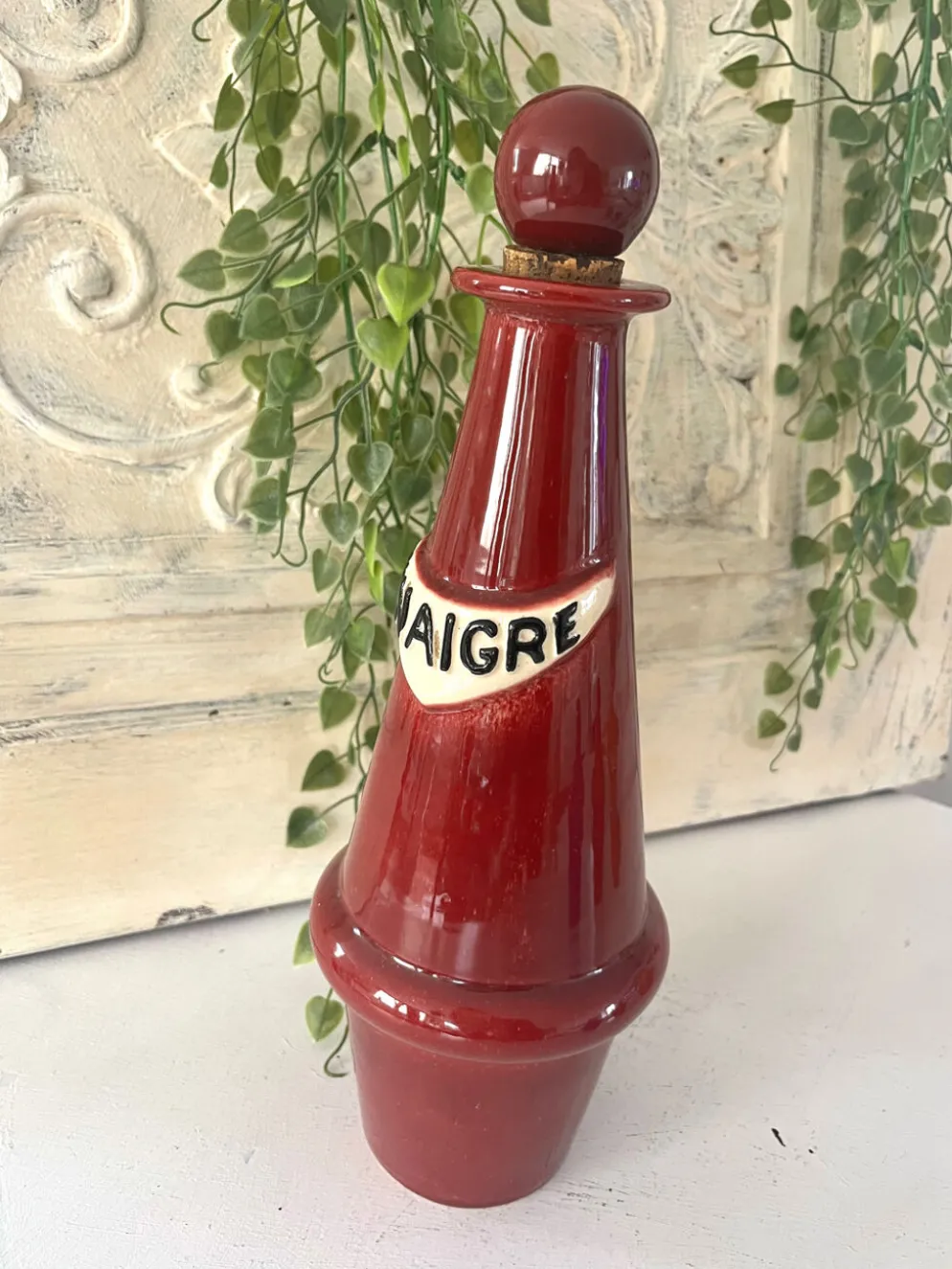 Ensemble de vinaigrette en céramique français des années 1950, style Pol Chambost.