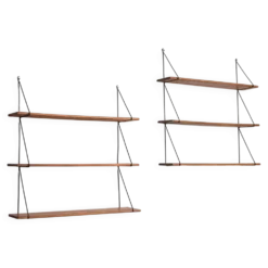 Ensemble d'étagères en bois minimalistes