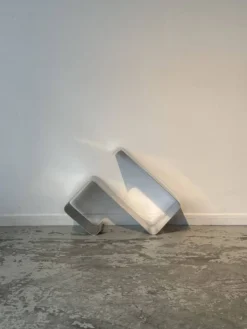 Ensemble d'étagères murales ZigZag par Joëlle Ferlande & François Monnet pour Kappa Uginox années 1970