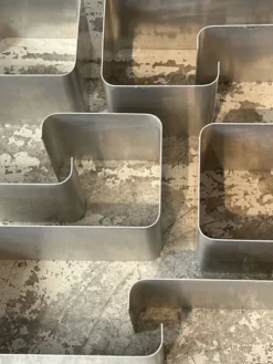 Ensemble d'étagères murales ZigZag par Joëlle Ferlande & François Monnet pour Kappa Uginox années 1970
