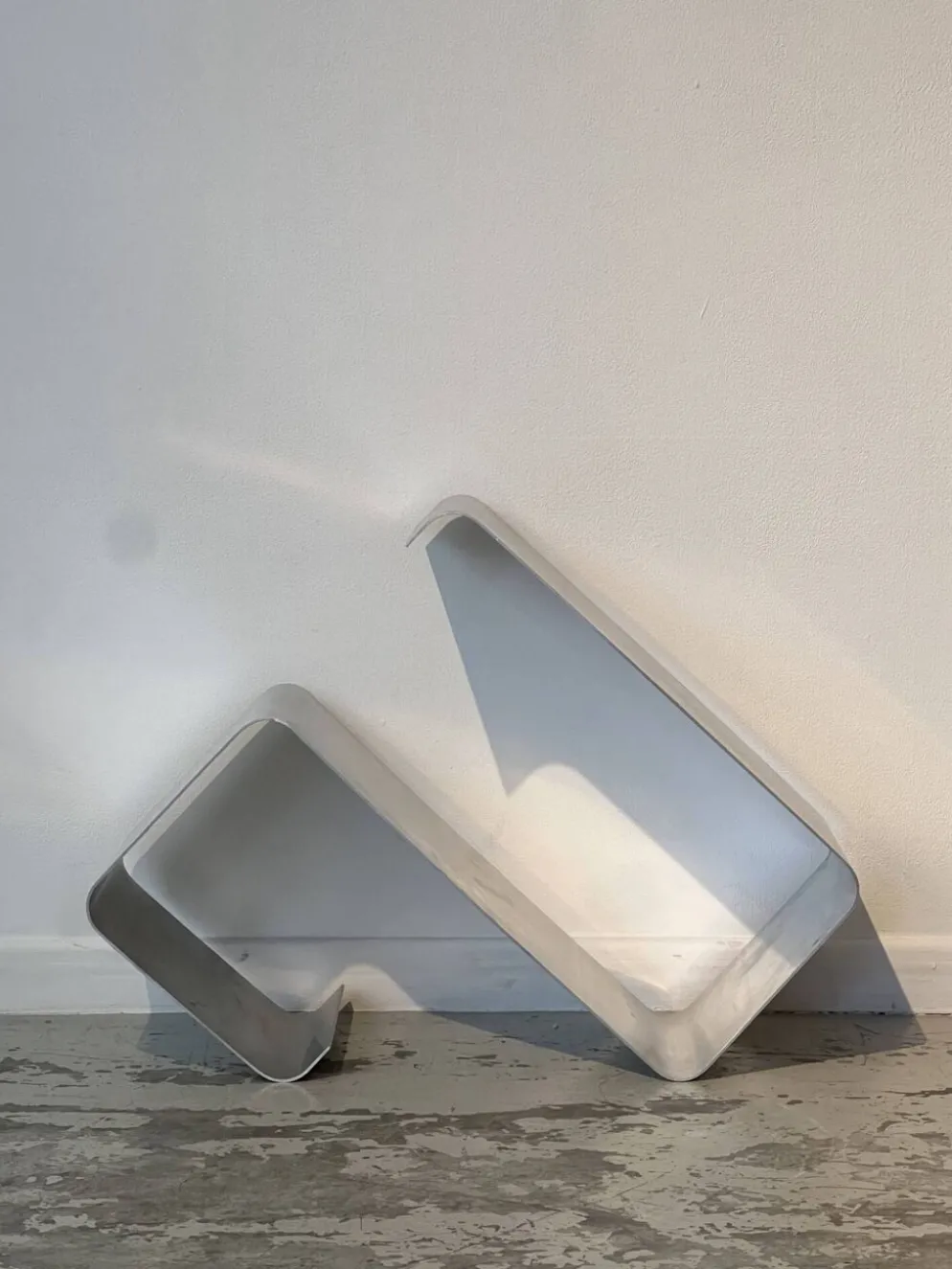 Ensemble d'étagères murales ZigZag par Joëlle Ferlande & François Monnet pour Kappa Uginox années 1970
