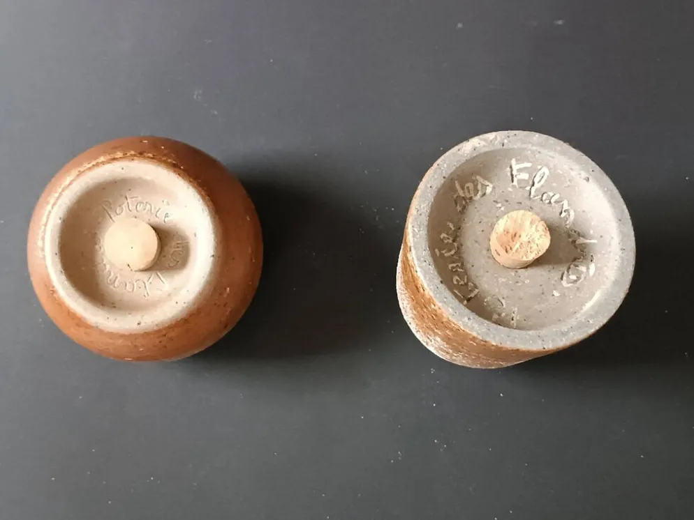 Ensemble en grès poivrier et salière Poterie des Flandres 1970