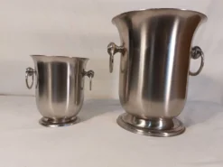 Ensemble Jean Couzon Orfèvre - Seau à champagne + Seau à glaçons