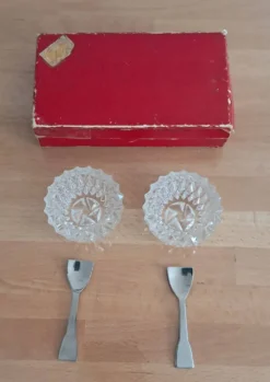 Ensemble mini salière et poivrière en cristal