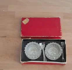 Ensemble mini salière et poivrière en cristal