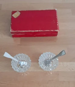 Ensemble mini salière et poivrière en cristal