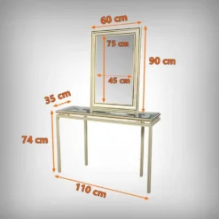 Ensemble Miroir & Console, signés Pierre Vandel – 1970