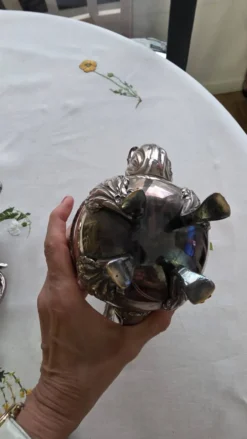 Ensemble métal argenté Christophe avec son plateau théière cafetière s