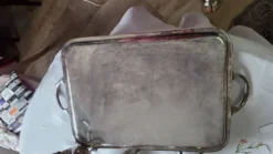 Ensemble métal argenté Christophe avec son plateau théière cafetière s