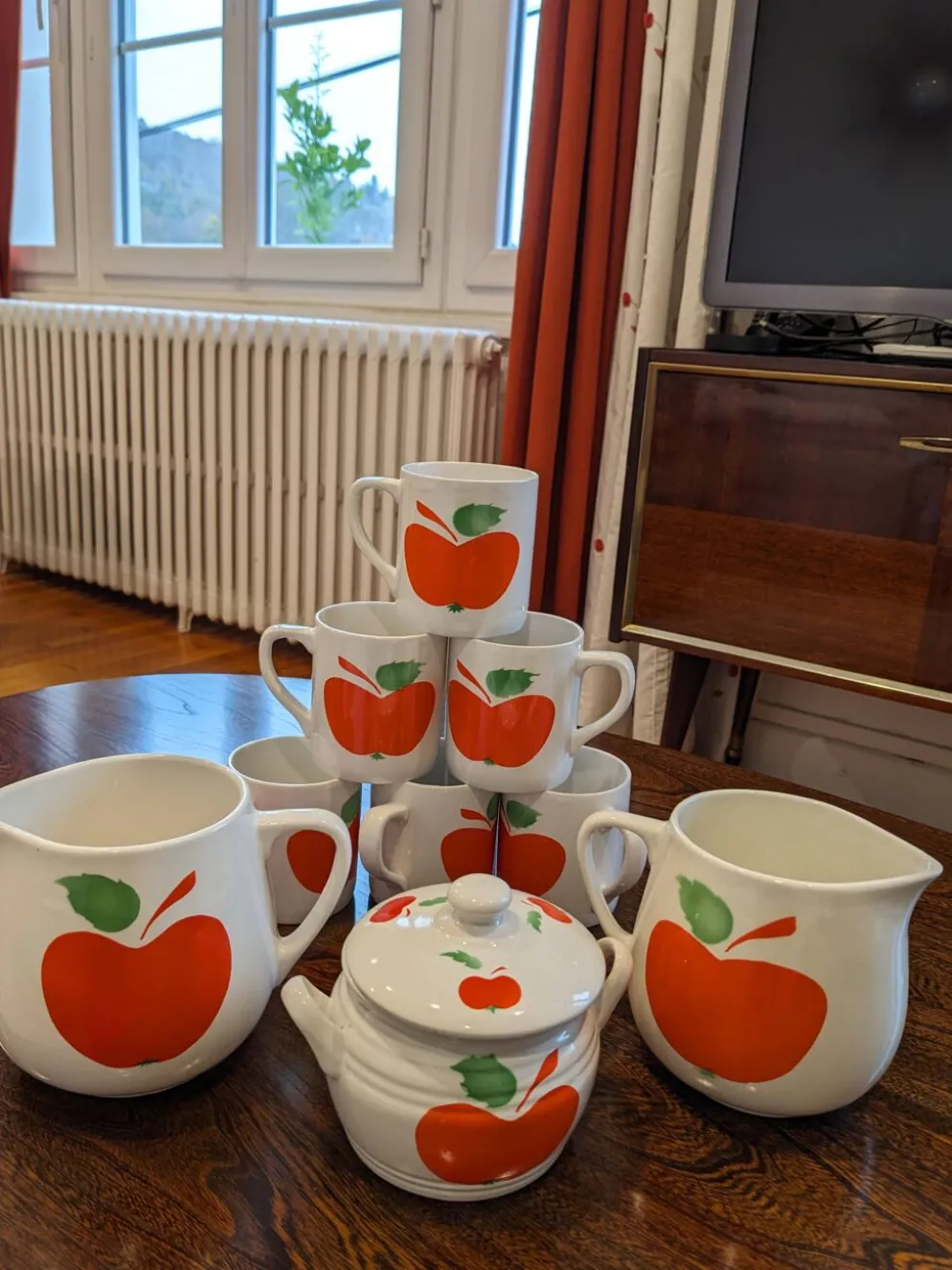 Ensemble mugs, pichets et sucrier Granit