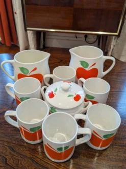 Ensemble mugs, pichets et sucrier Granit
