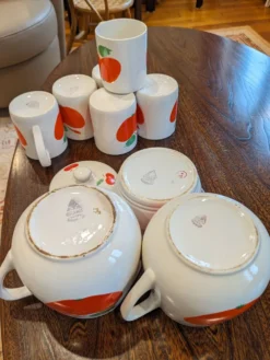 Ensemble mugs, pichets et sucrier Granit