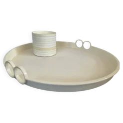 Ensemble plateau Emsa W.Germany et ses 10 sous-verre, années 70