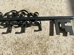 Ensemble Porte-clefs et porte manteau en forme de clé, fer forgé