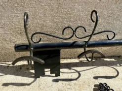Ensemble Porte-clefs et porte manteau en forme de clé, fer forgé
