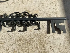 Ensemble Porte-clefs et porte manteau en forme de clé, fer forgé