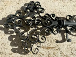 Ensemble Porte-clefs et porte manteau en forme de clé, fer forgé