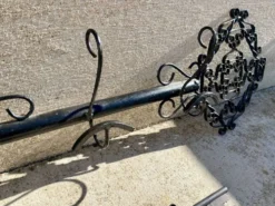 Ensemble Porte-clefs et porte manteau en forme de clé, fer forgé