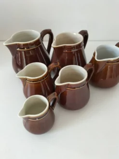 Ensemble pots à lait style bistrot