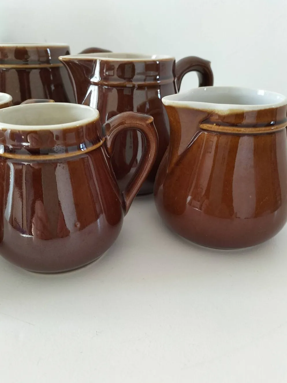 Ensemble pots à lait style bistrot