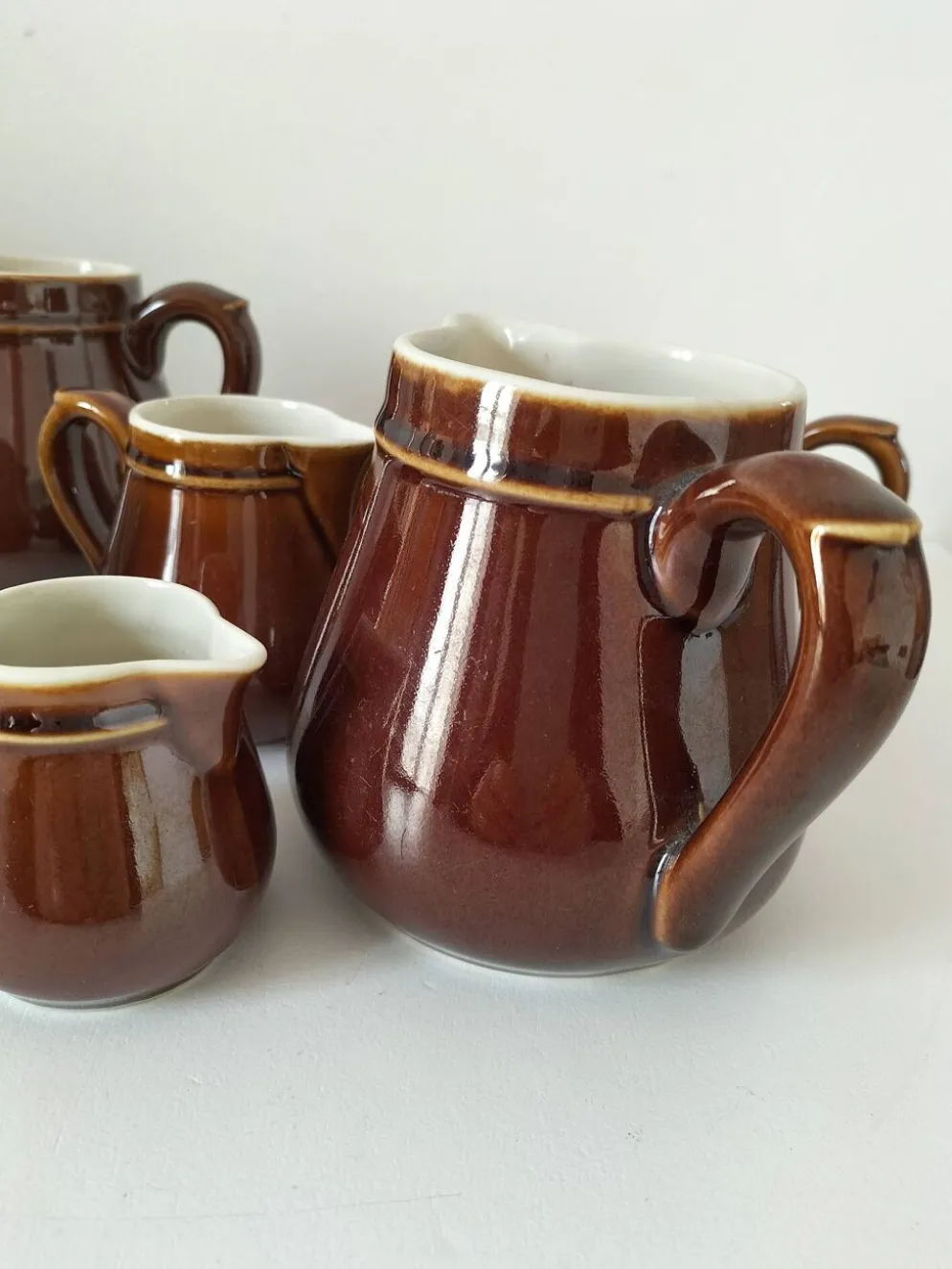 Ensemble pots à lait style bistrot