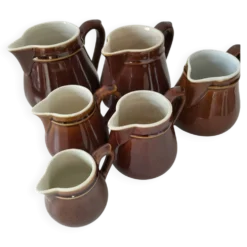 Ensemble pots à lait style bistrot