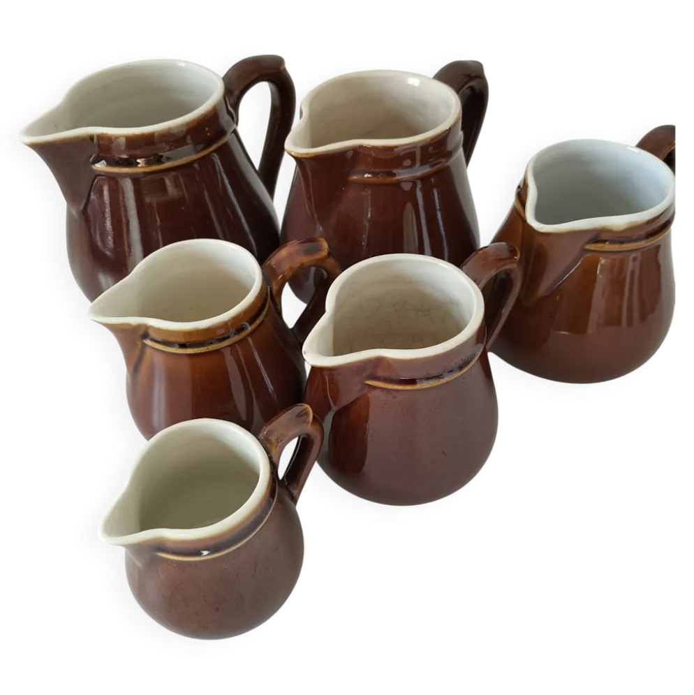 Ensemble pots à lait style bistrot
