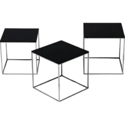 Ensemble rare de tables gigognes PK71 par Poul Kjærholm pour E. Kold Christensen, début des années 1960.