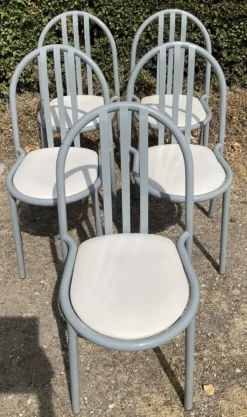 Ensemble Robert Mallet Stevens table à manger et 5 chaises