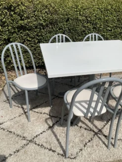 Ensemble Robert Mallet Stevens table à manger et 5 chaises