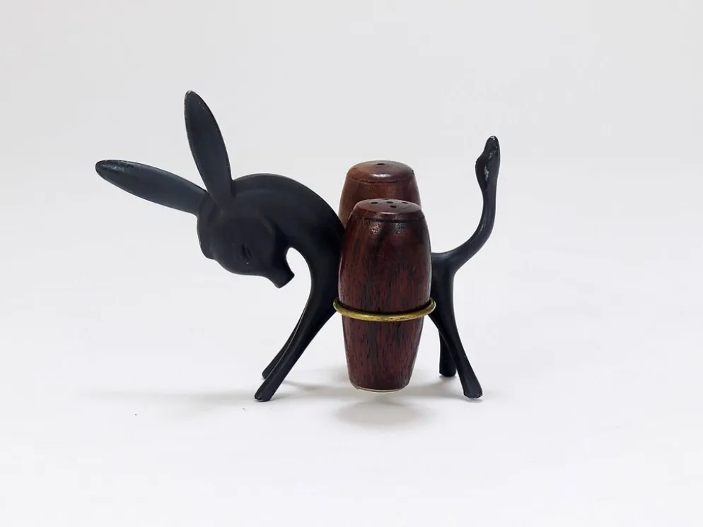 Ensemble Salière et Poivrière âne Walter Bosse, Herta Baller, Autriche, années 1950