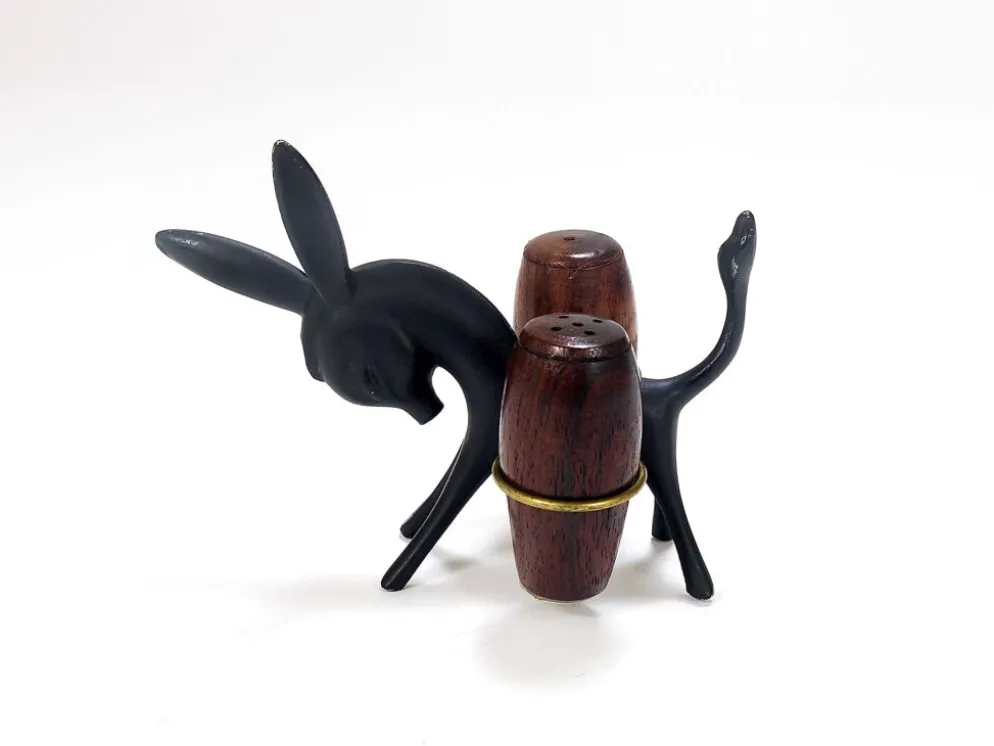 Ensemble Salière et Poivrière âne Walter Bosse, Herta Baller, Autriche, années 1950
