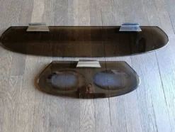Ensemble salle de bain- vintage -Antonio Lupi /Cristal Luxor en verre fumé