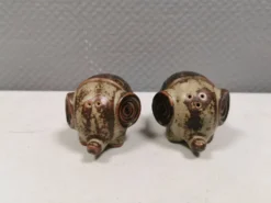 Ensemble sel et poivre danois en céramique formant des éléphants pour Søholm, années 1970-80