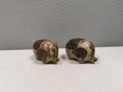 Ensemble sel et poivre danois en céramique formant des éléphants pour Søholm, années 1970-80