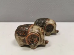 Ensemble sel et poivre danois en céramique formant des éléphants pour Søholm, années 1970-80