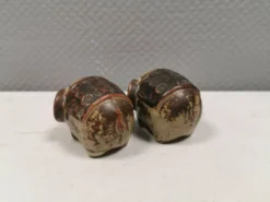 Ensemble sel et poivre danois en céramique formant des éléphants pour Søholm, années 1970-80