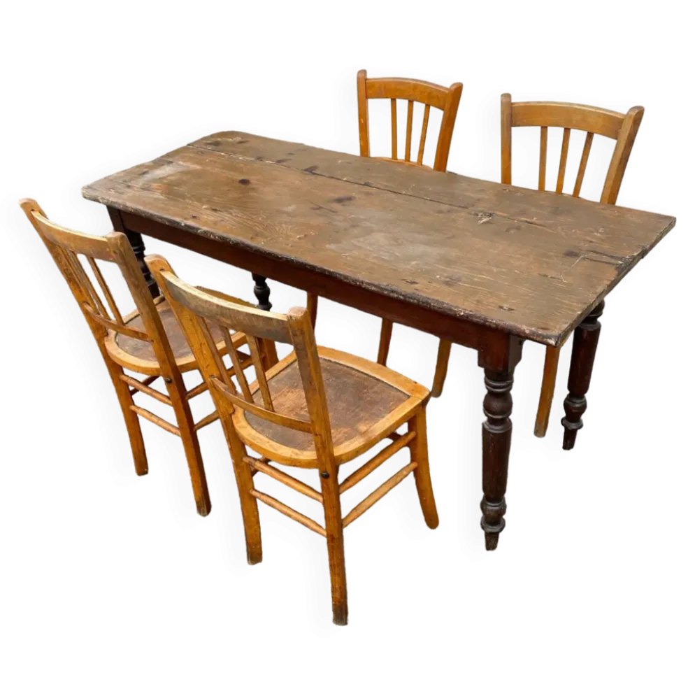 Ensemble table + chaises bistrot