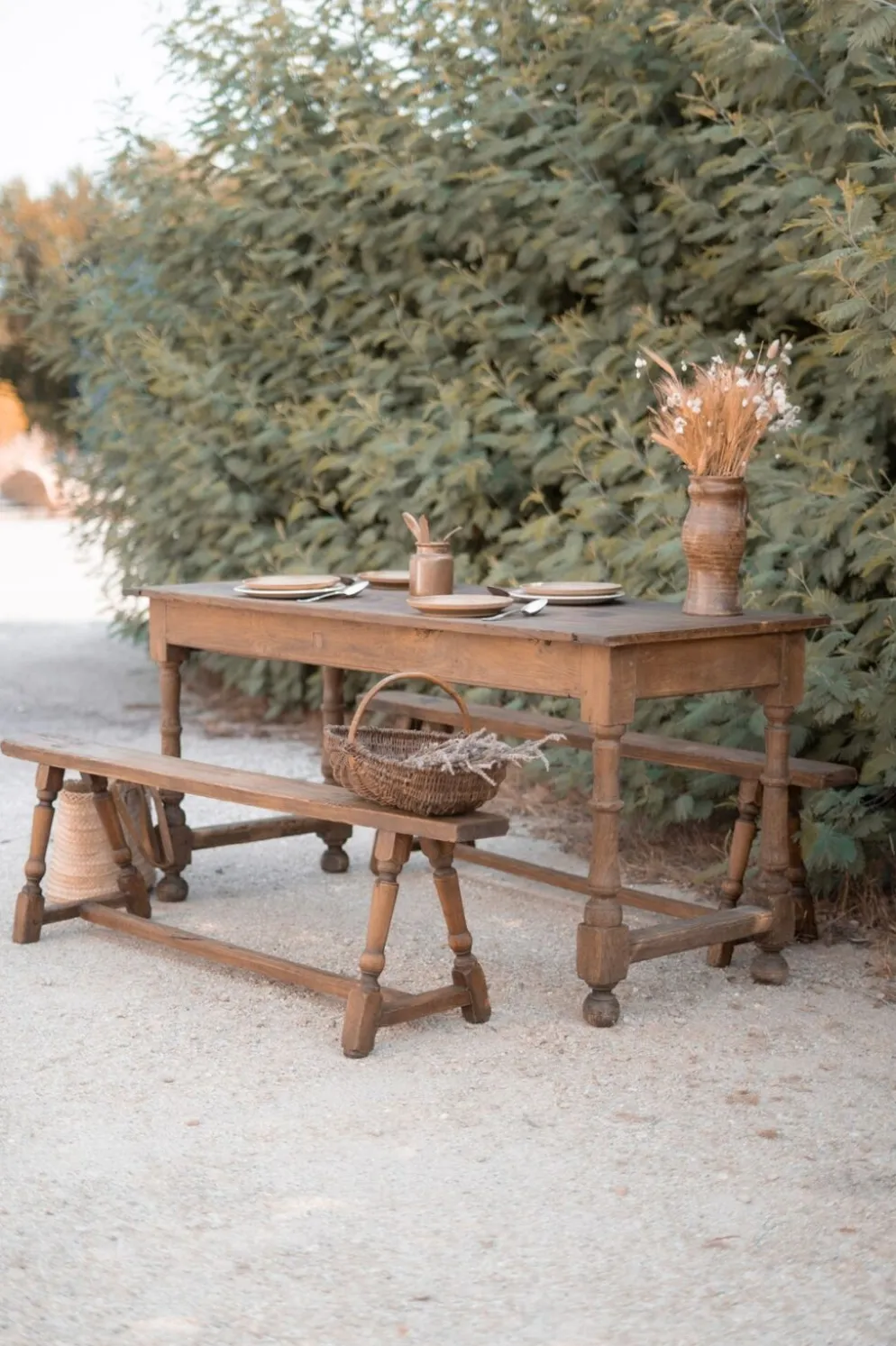 Ensemble table et bancs