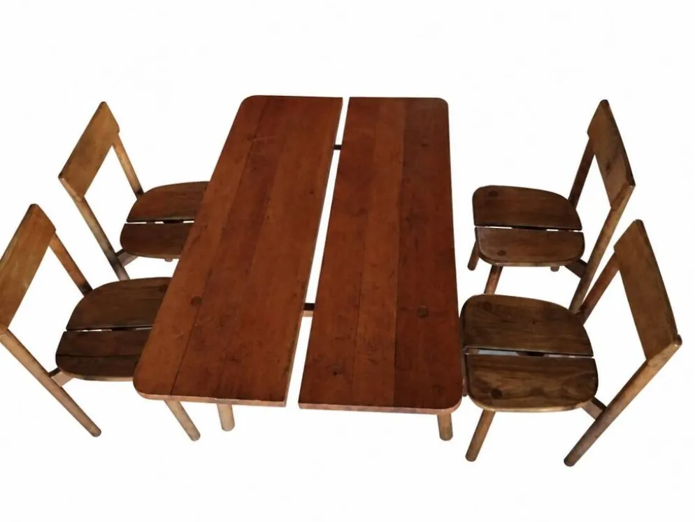 Ensemble table et chaises pierre Gautier delaye