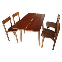 Ensemble table et chaises pierre Gautier delaye