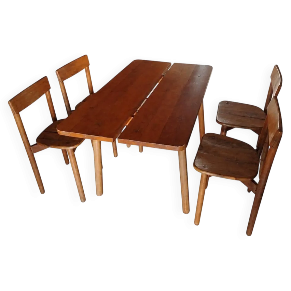 Ensemble table et chaises pierre Gautier delaye