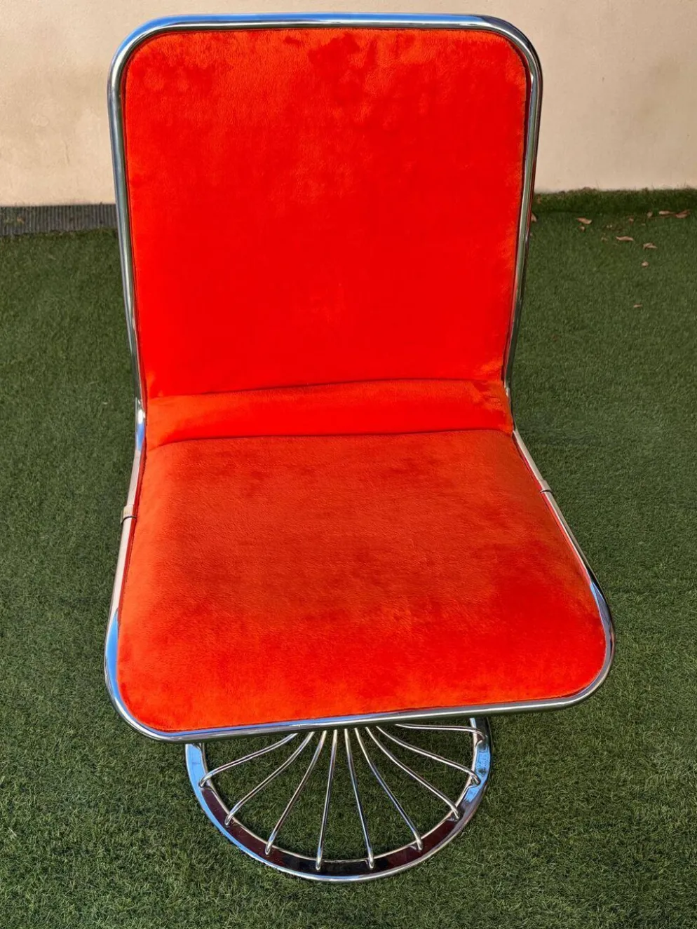 Ensemble table et 4 chaises style Rinaldi entièrement restauré