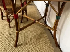 Ensemble table et fauteuil en rotin enfants