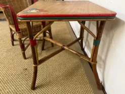 Ensemble table et fauteuil en rotin enfants
